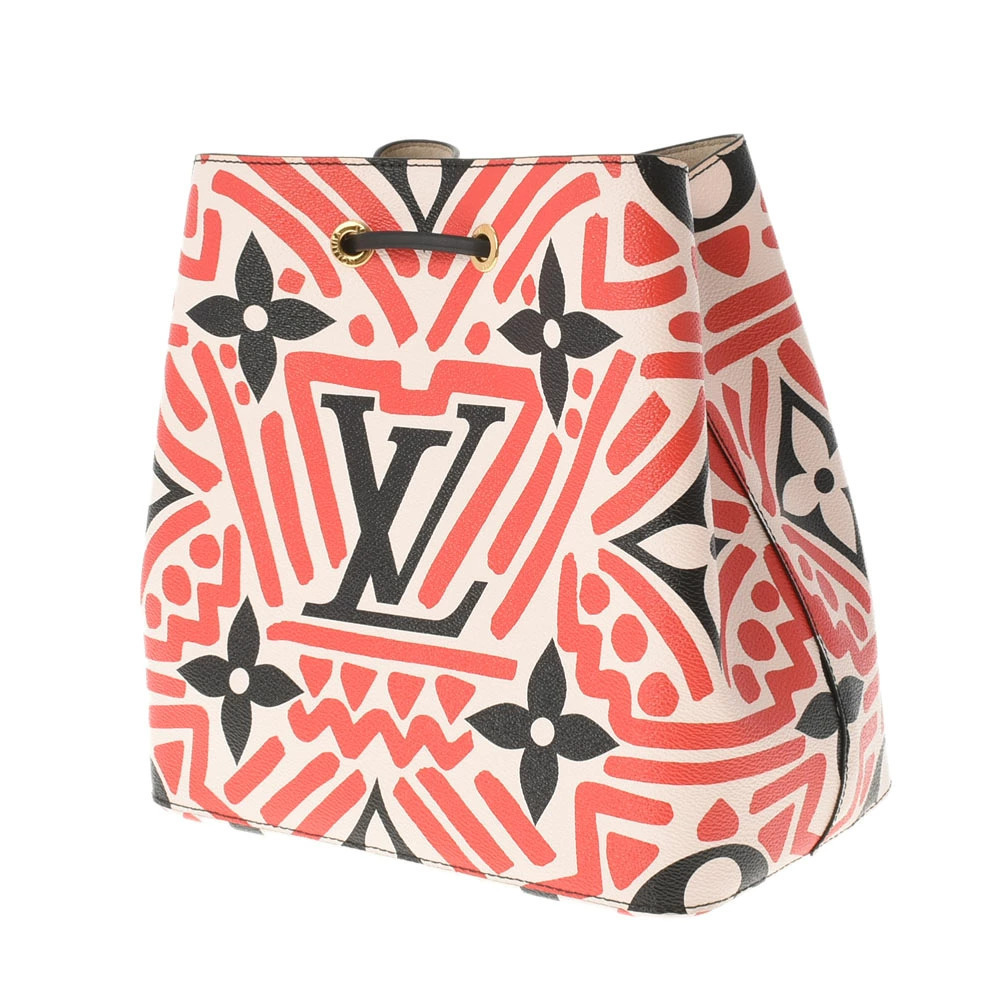 Louis Vuitton Bag Shoulder Noe Crafty Monogram Cream Neo LV Canvas Rouge Cream